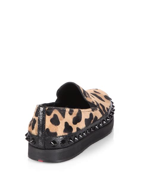 prada leopard platform|loafers Prada shoes.